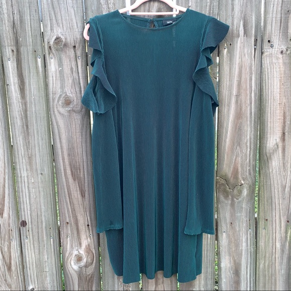 Massimo Emerald Green Cold Shoulder Dress - Picture 1 of 2